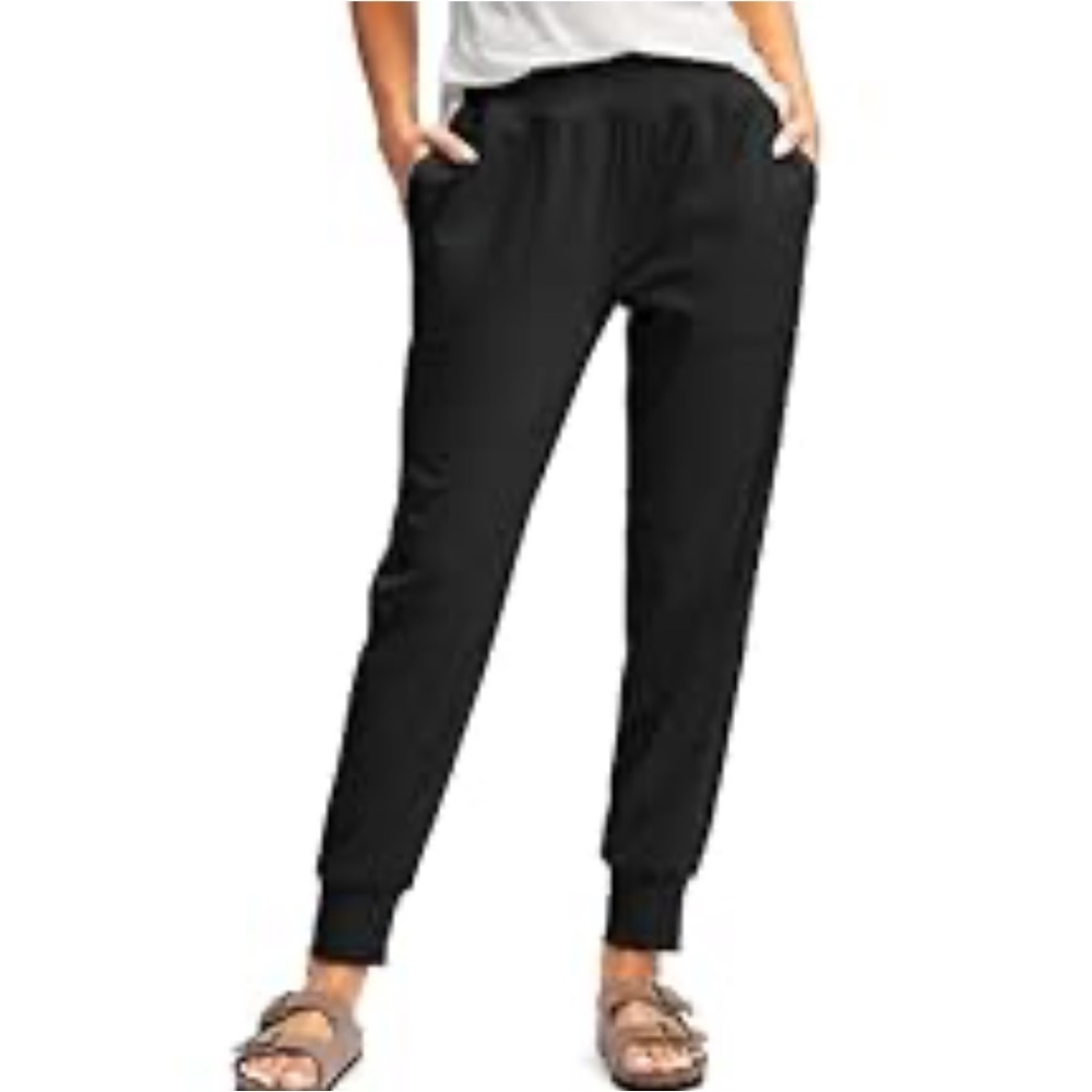 Black Swan Joggers with Pockets High Waisted Rayon Pants Size M
